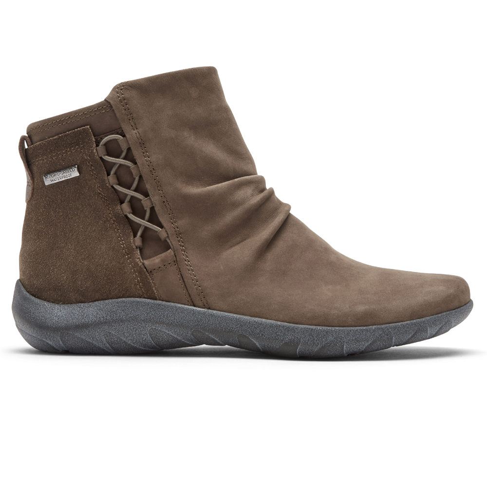 Botas Rockport Mujer Mexico - Cobb Hill Amalie Waterproof Ghillie Marrom - LPBIA8207